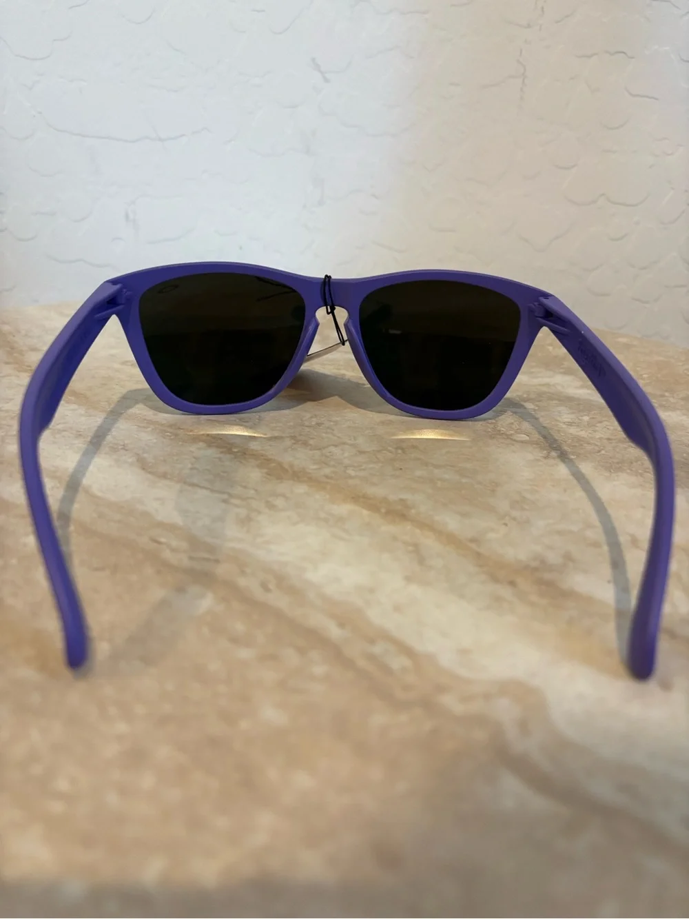 Oakley Frogskins Purple Frame Sunglasses with Red-Orange Mirrored Lenses